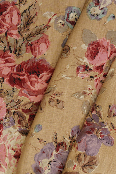 jm-1022 tan_LUCY'S ROSES handblock