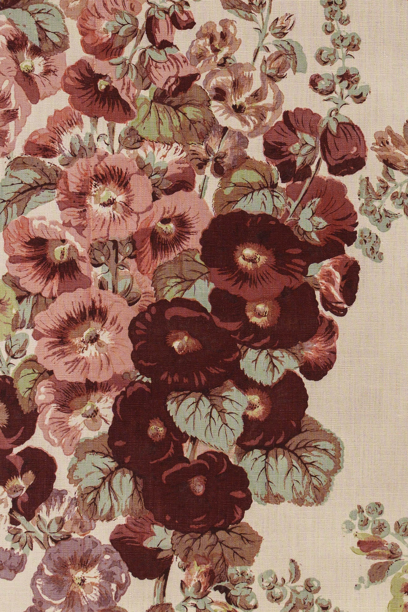 HOLLYHOCK handblock – Jean Monro